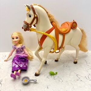 Hasbro Disney Tangled Princess Rapunzel Horse Maximus Chameleon Pascal Partial